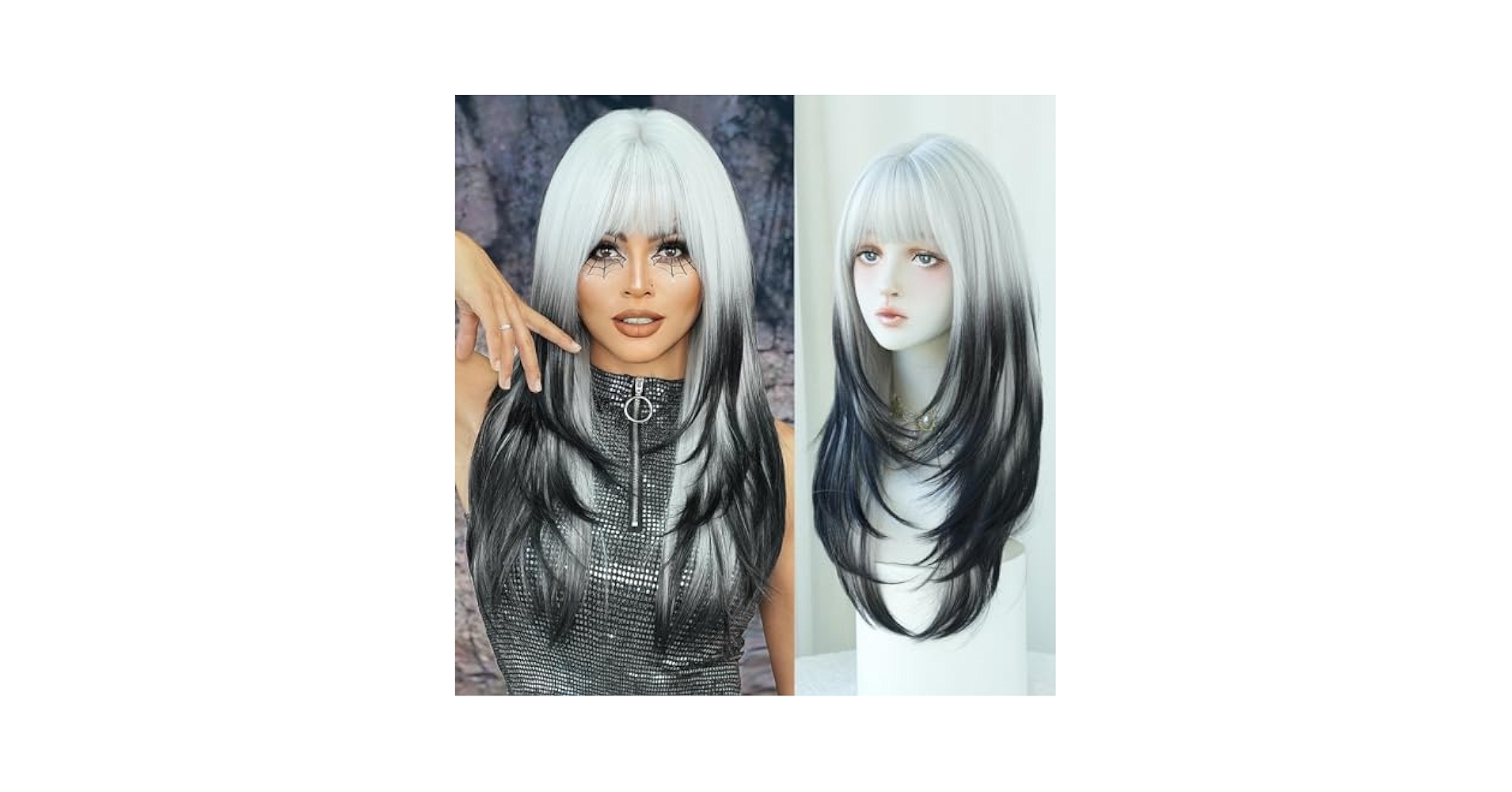 Amazon.com : 7JHH WIGS 25Inch Long Straight Layered Wig with